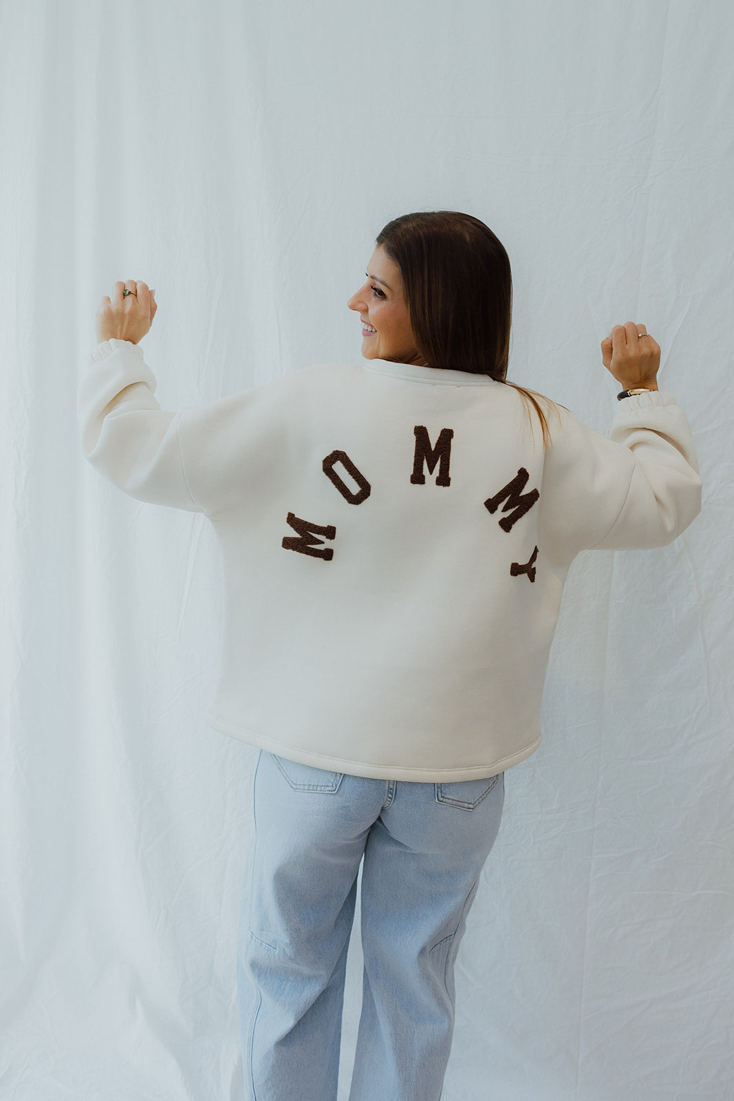 Mommy sweater beige/choco