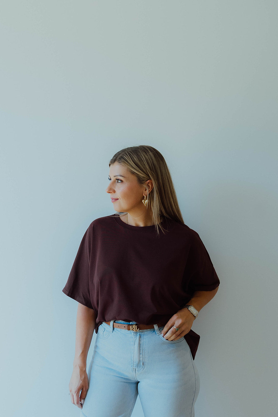 Oriane t-shirt burgundy