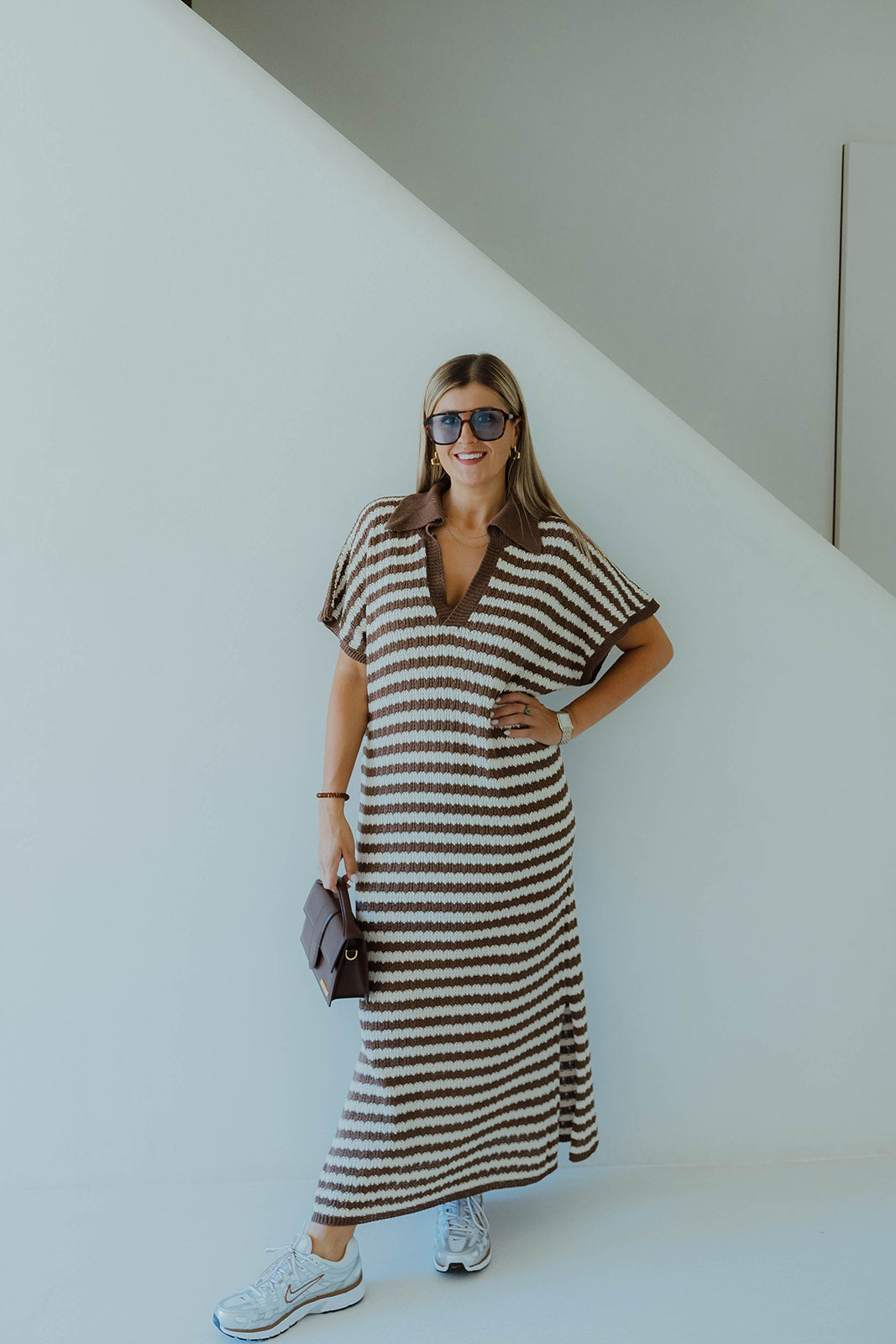 Sophie maxi-jurk bruin