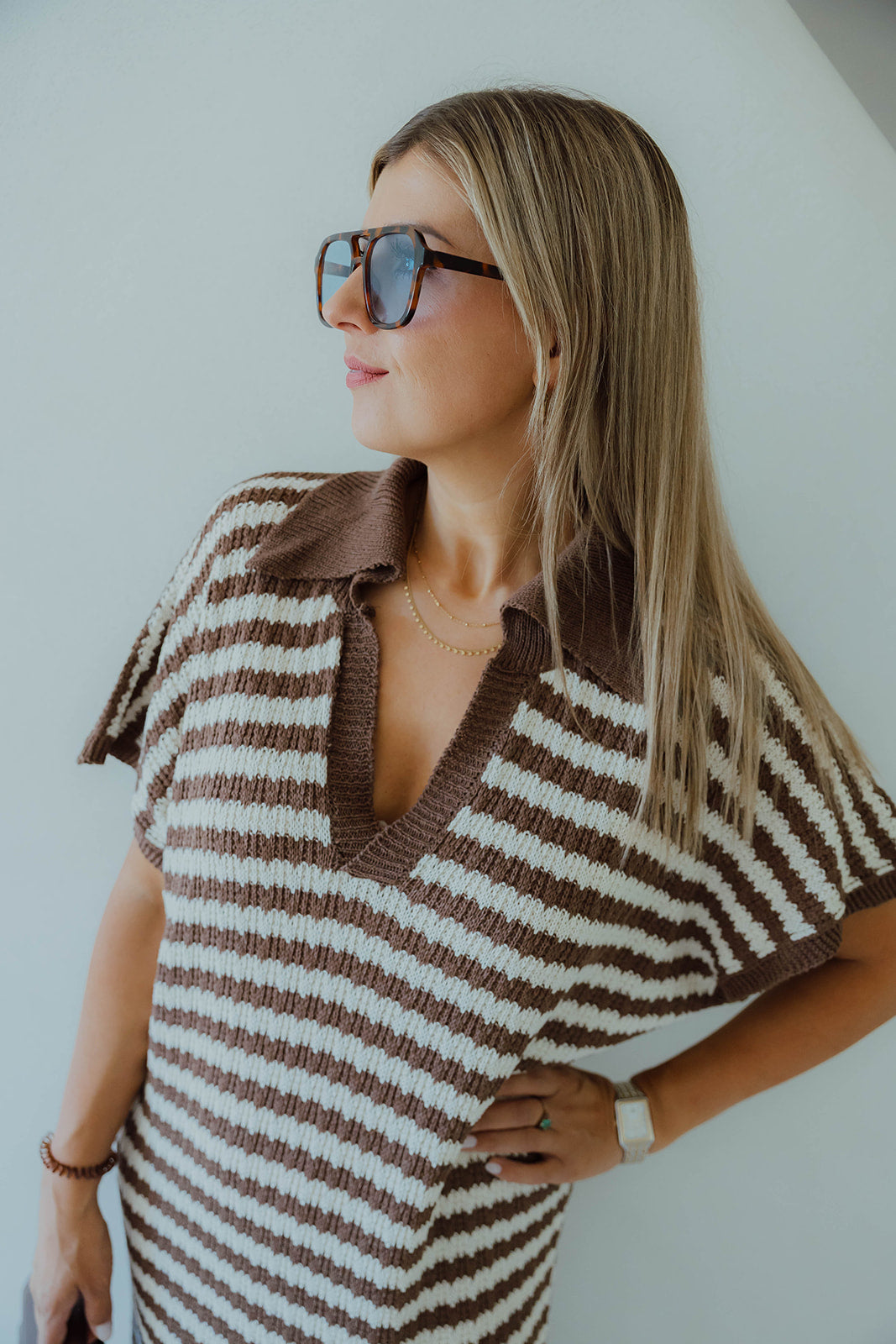 Sophie maxi-jurk bruin