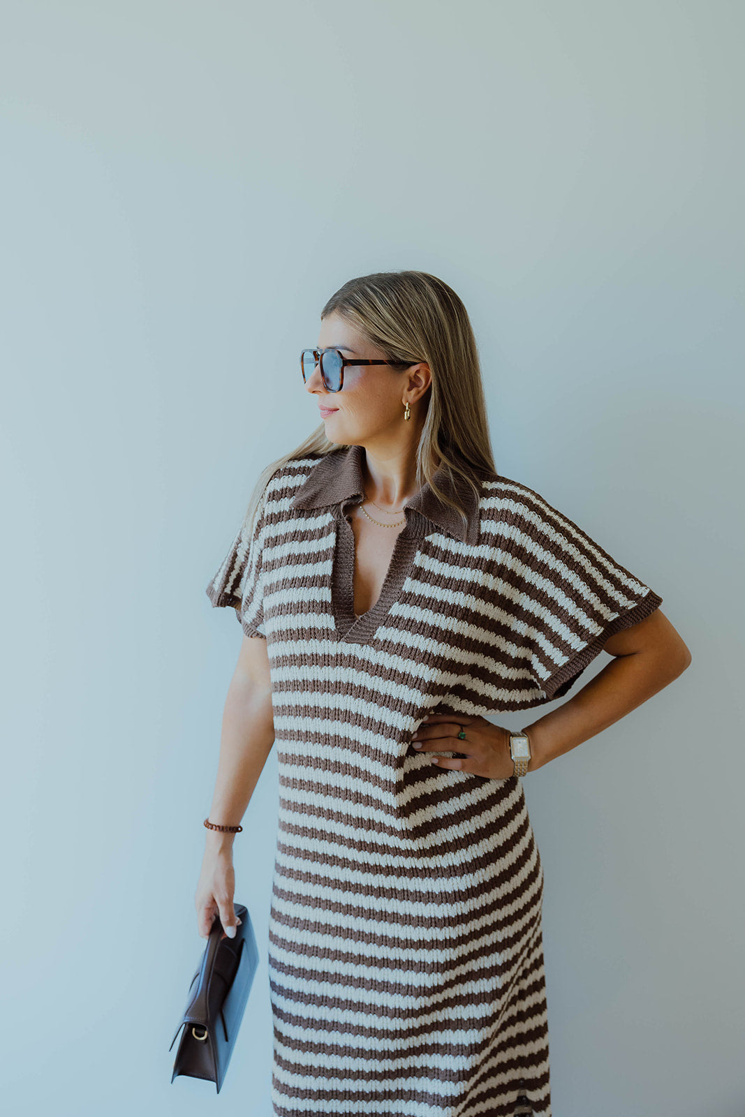 Sophie maxi-jurk bruin