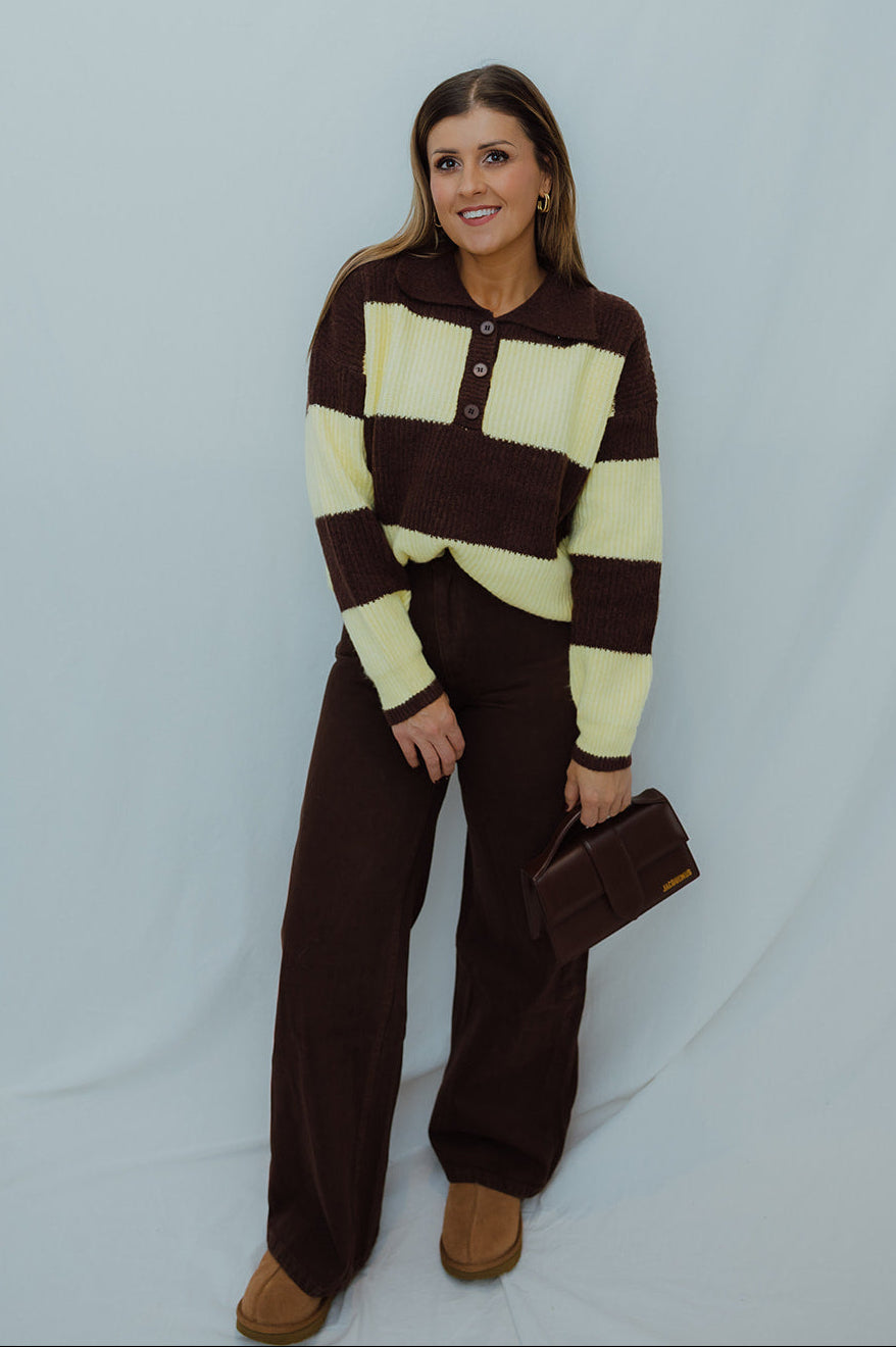 Enna wide leg jeans chocolate