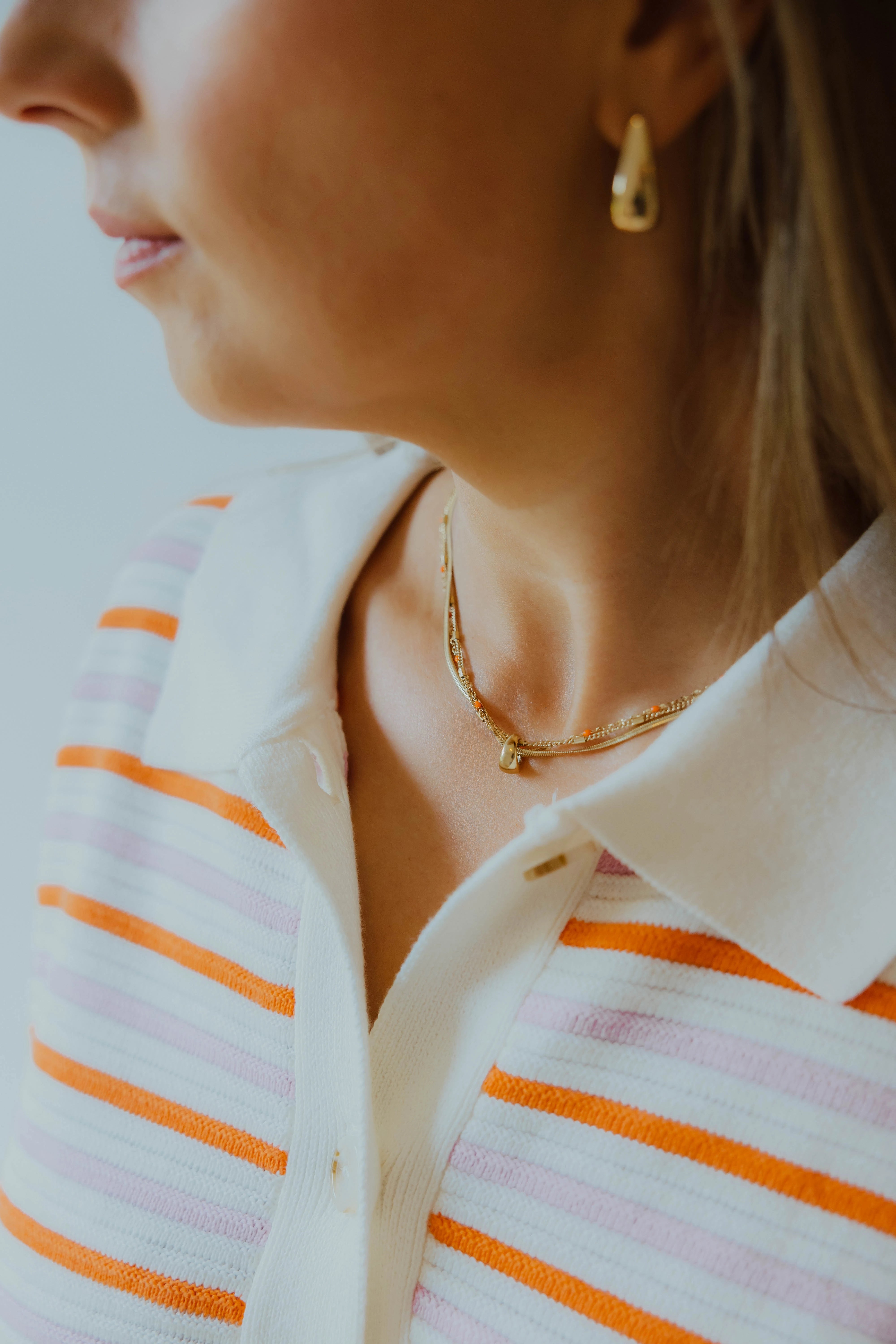 Éclat orange necklace