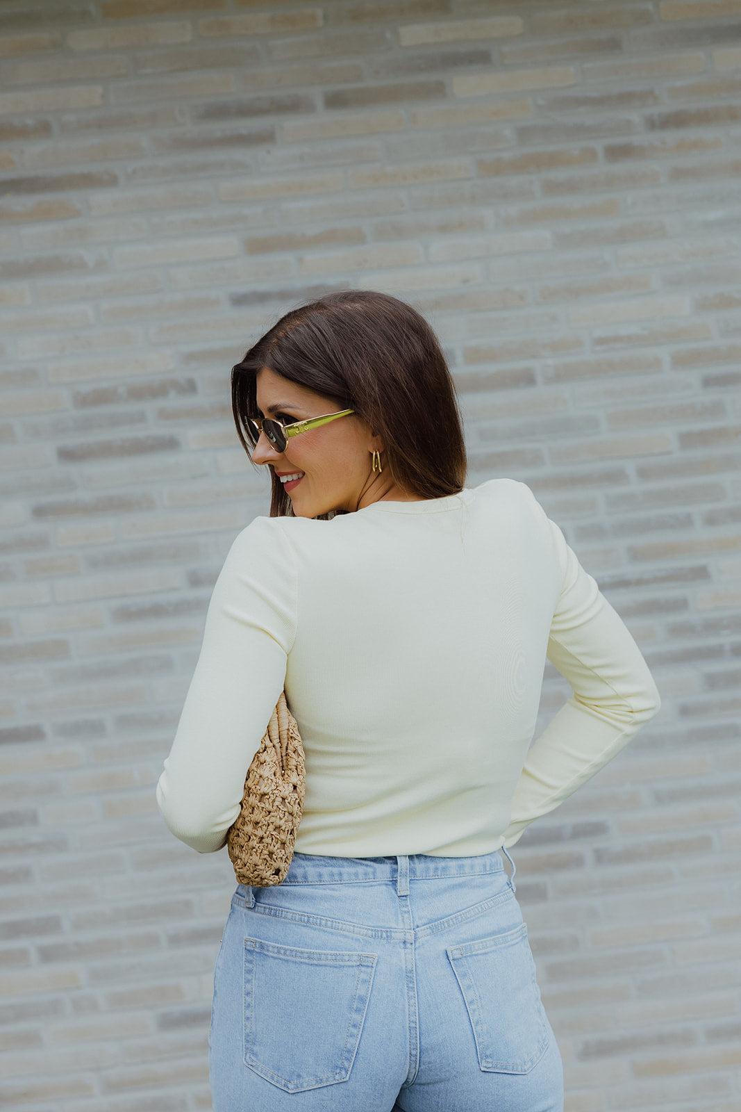 Aloys basic longsleeve botergeel