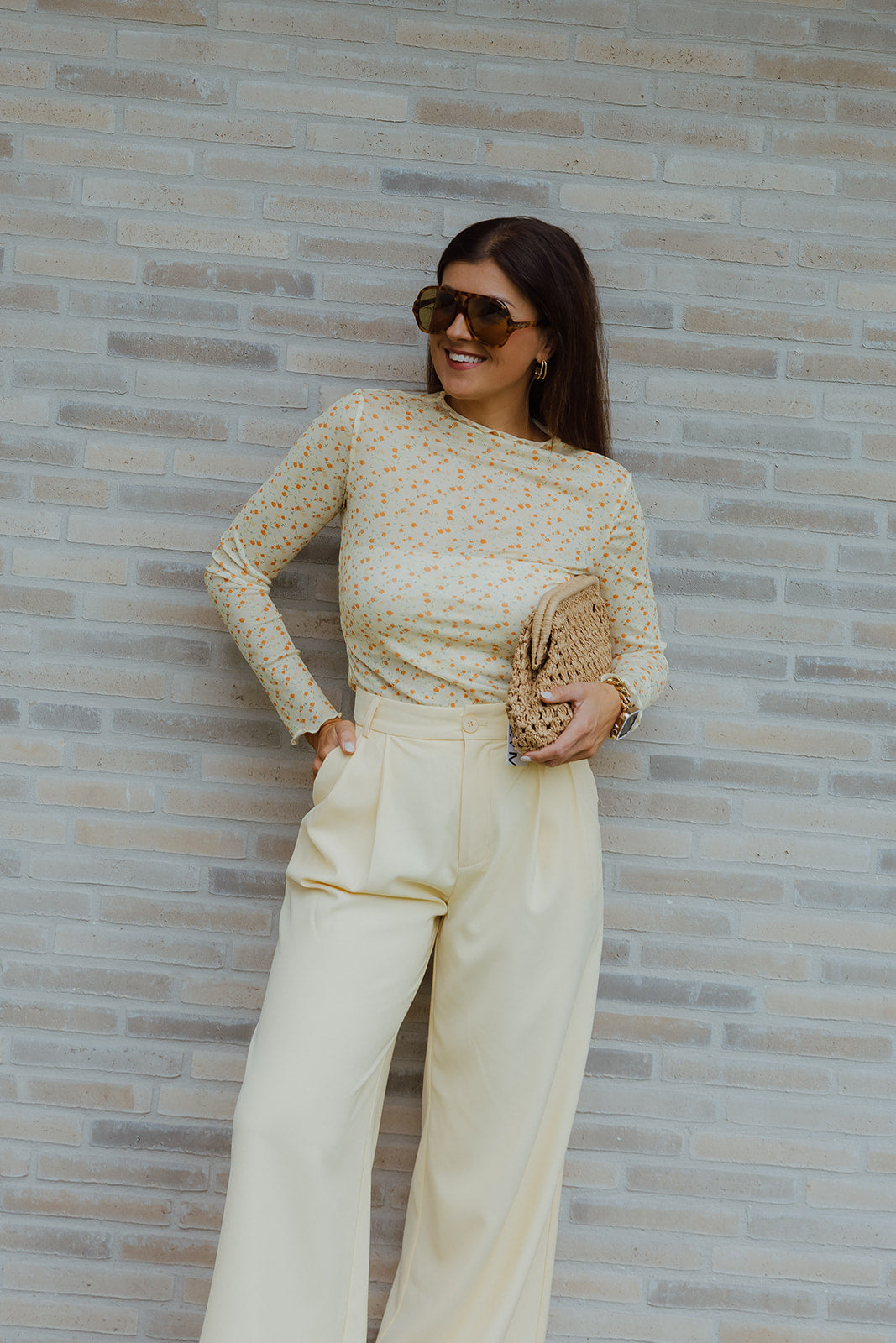 Amora pantalon botergeel