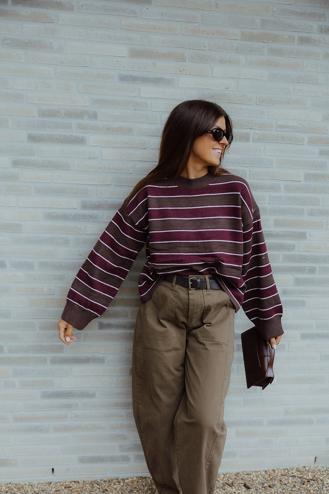 Aurele knit burgundy/choco