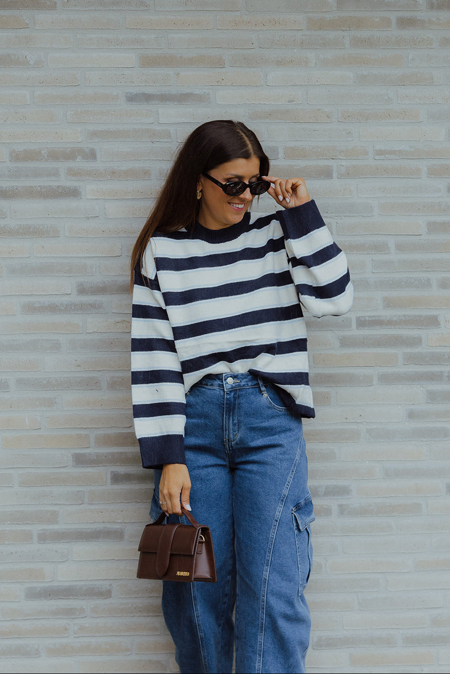 Aurele knit navy/beige