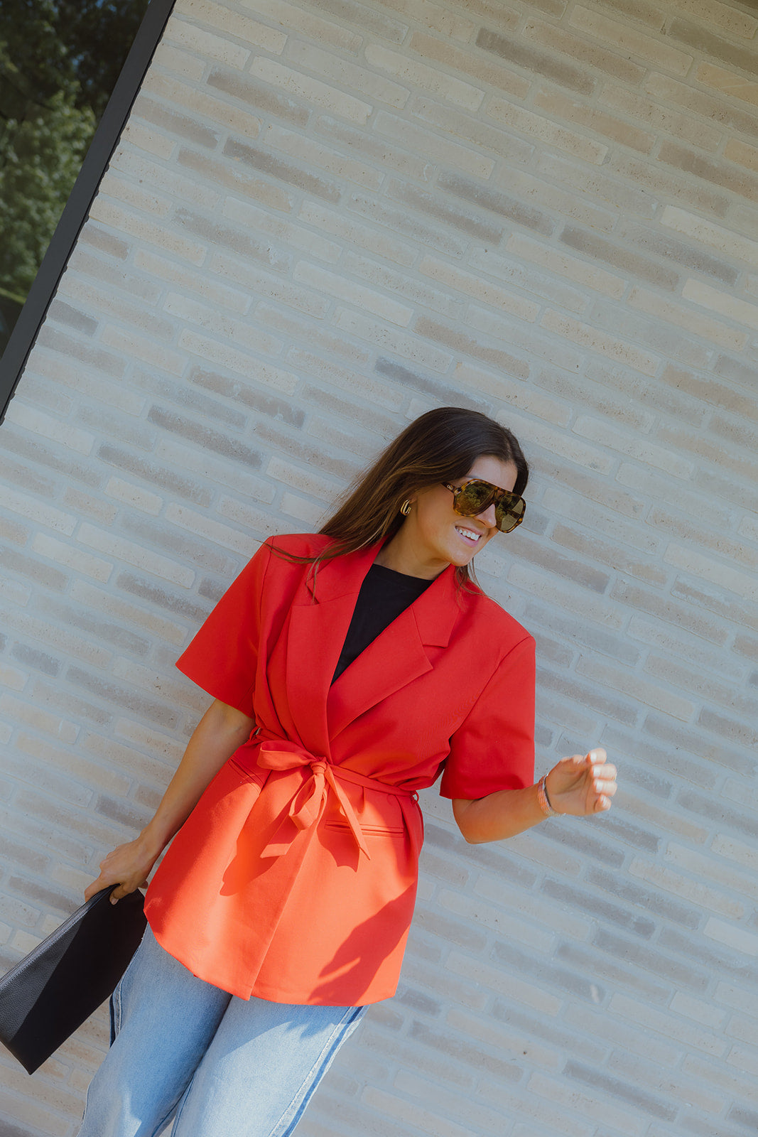 Monique blazer rood