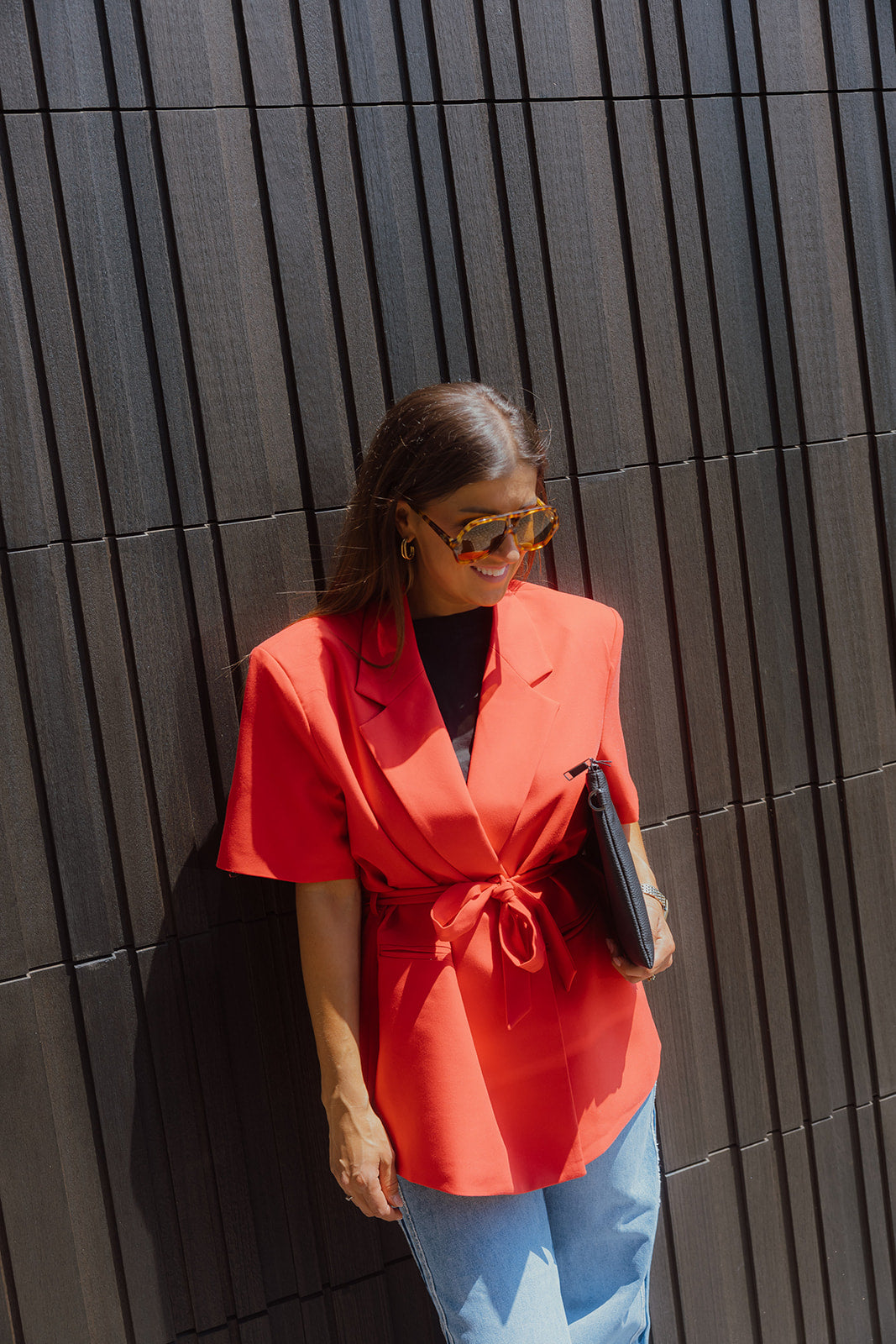 Monique blazer rood