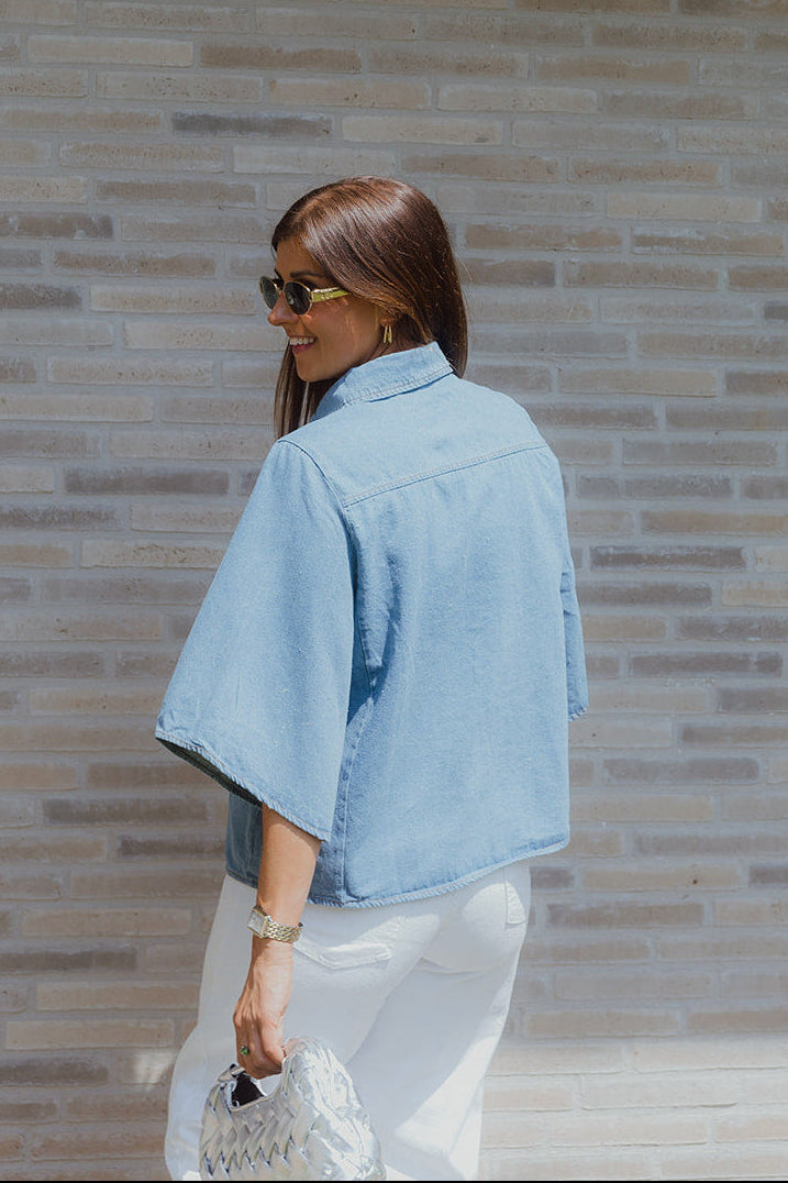 Azur denim blouse
