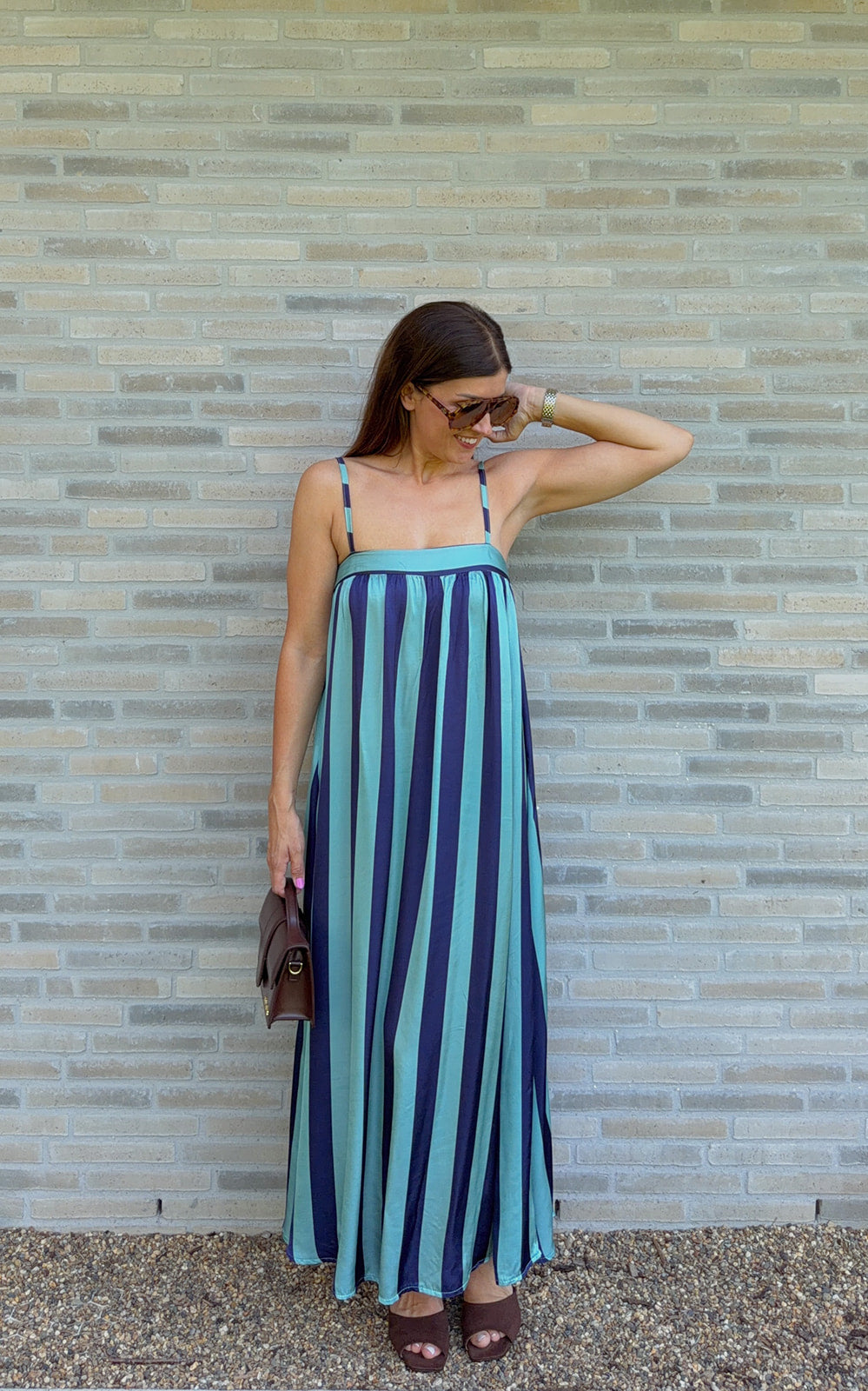 Beau maxi dress blauw