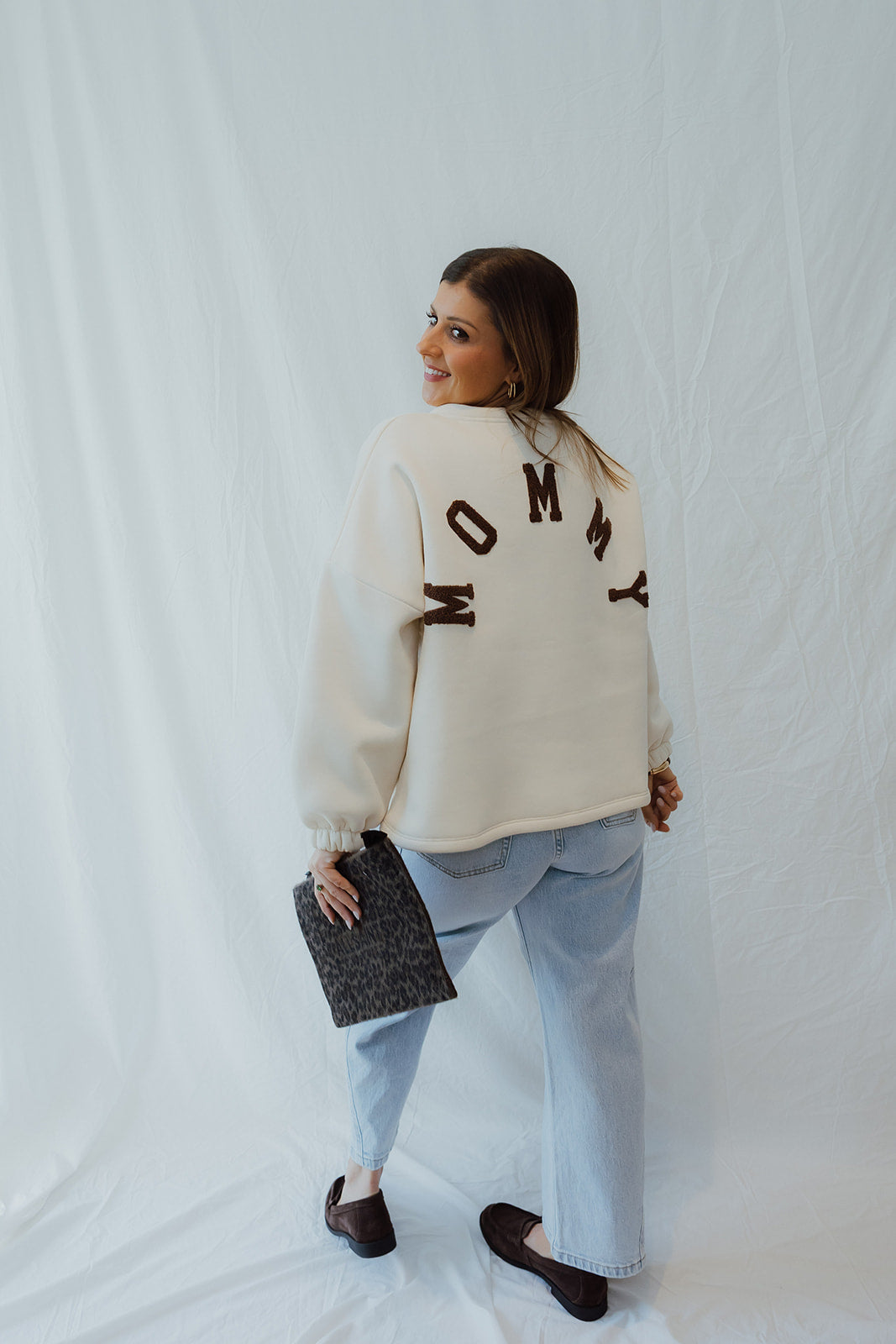 Mommy sweater beige/choco