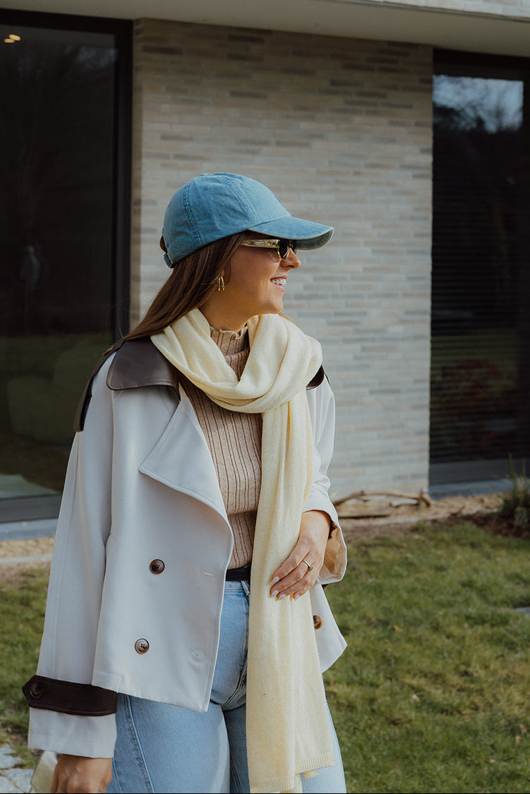 Elodie sjaal butter yellow