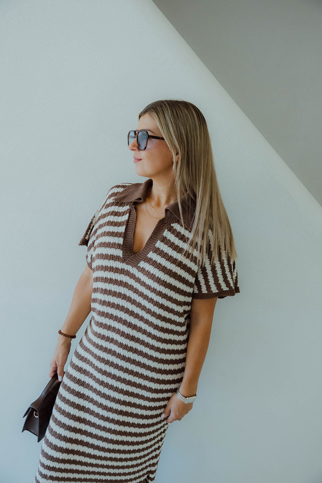 Sophie maxi-jurk bruin