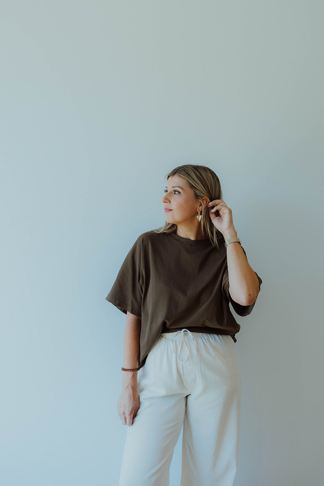 Oriane t-shirt bruin