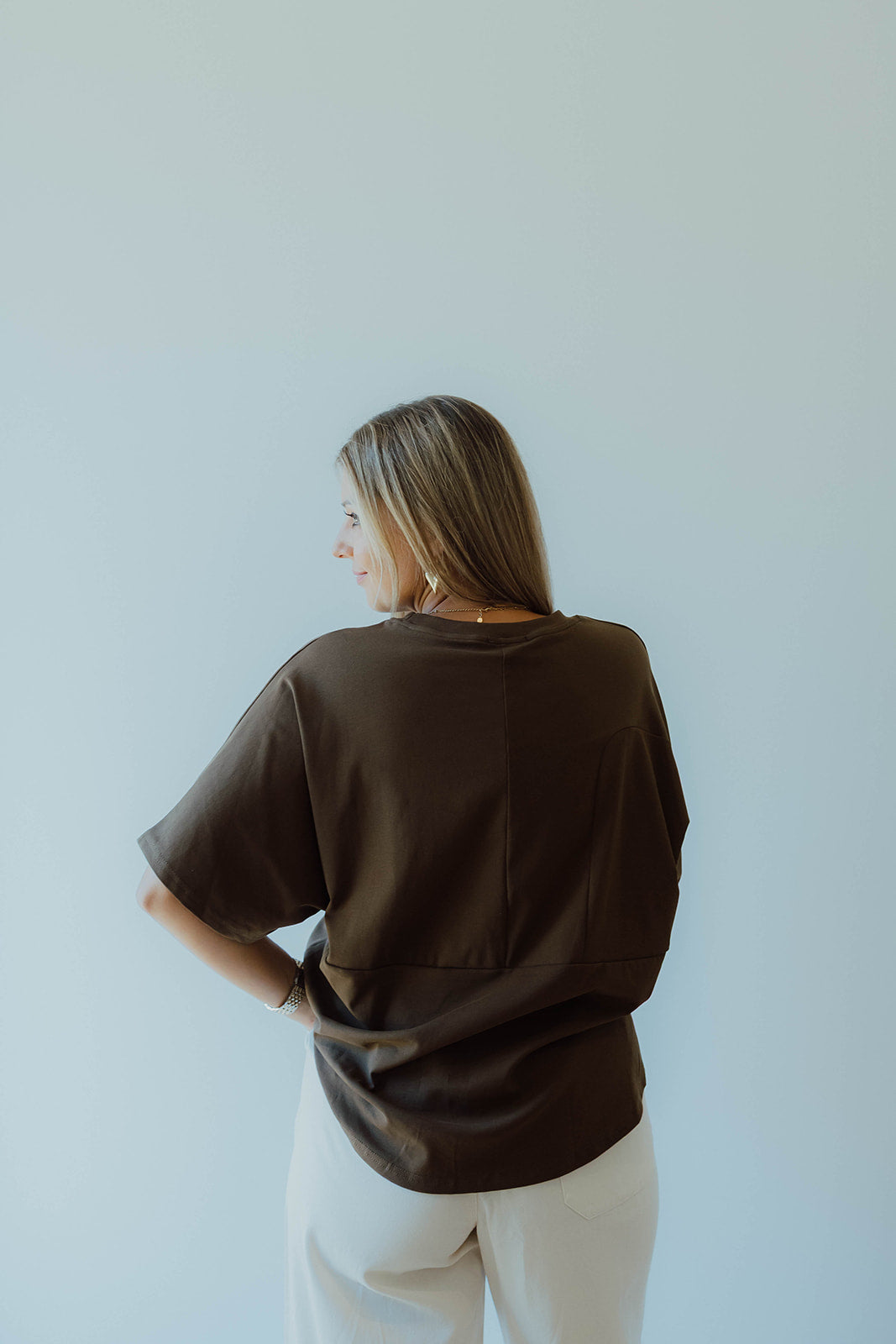 Oriane t-shirt bruin