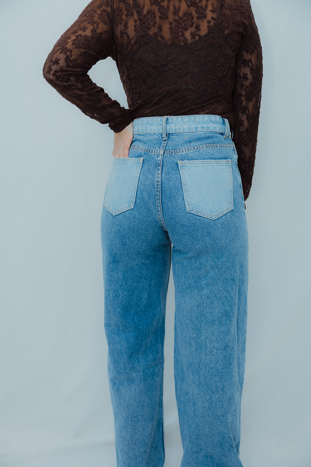 Aya cross-waist jeans