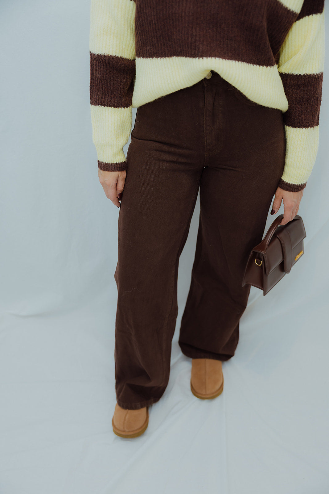 Enna wide leg jeans chocolate