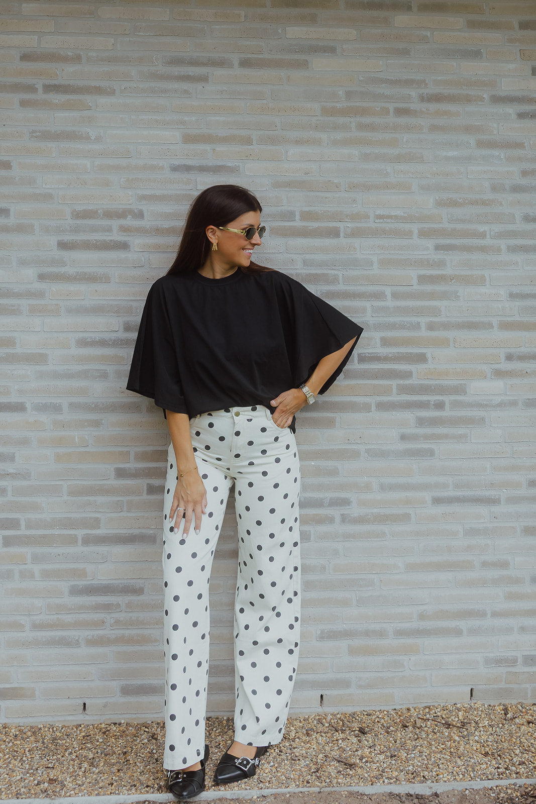 Polka dot jeans