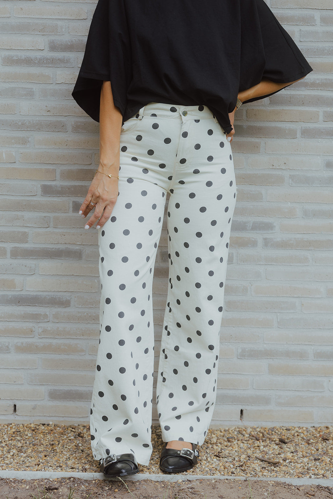 Polka dot jeans