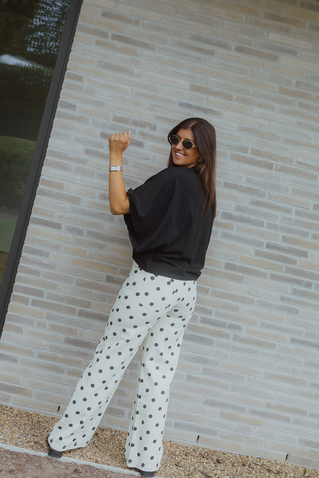 Polka dot jeans