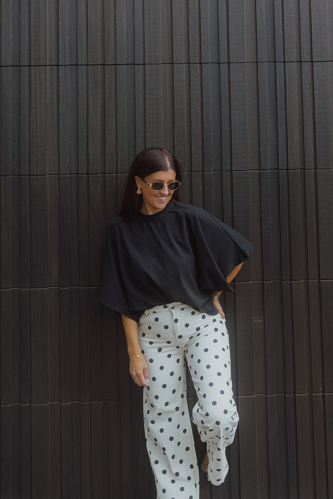 Polka dot jeans