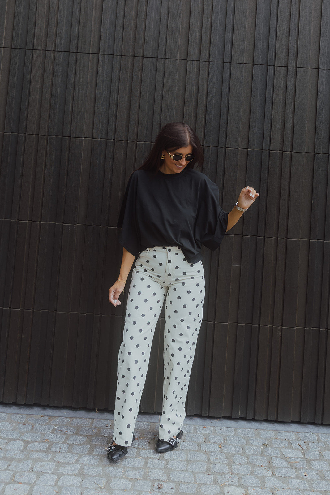 Polka dot jeans
