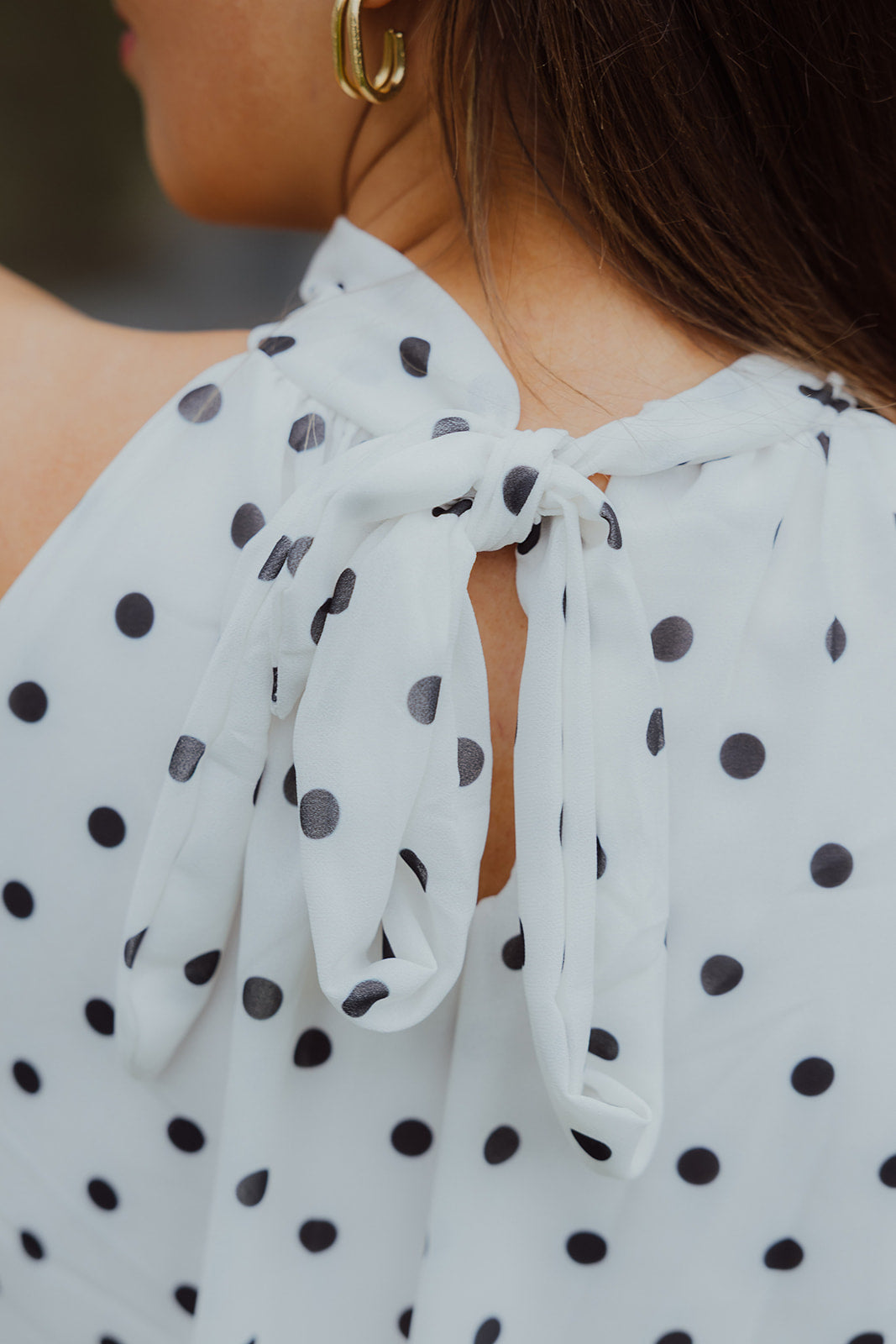 Camille polka dot top