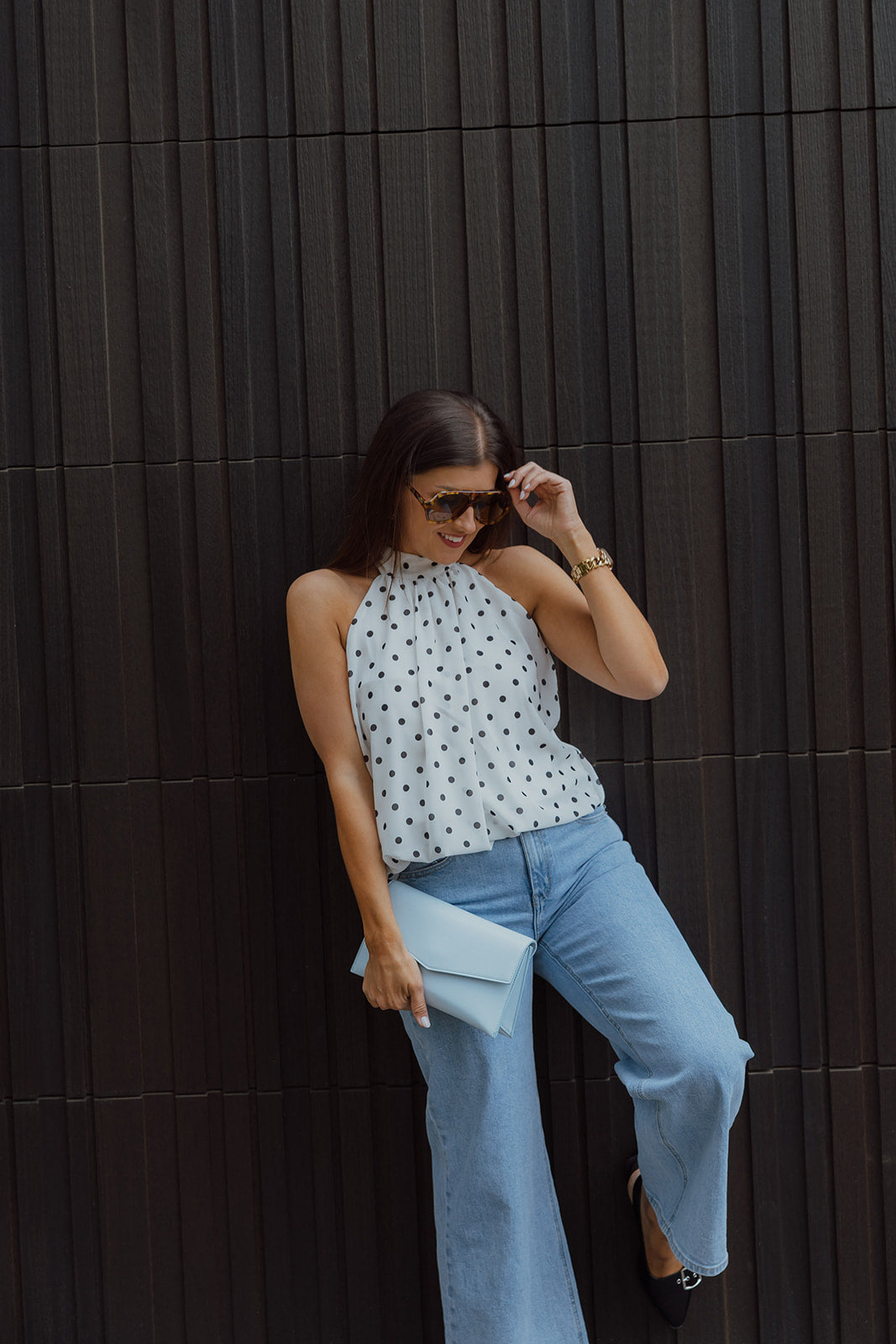 Camille polka dot top