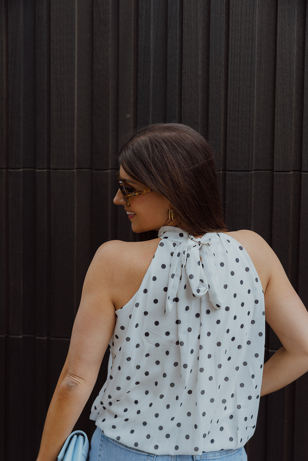 Camille polka dot top