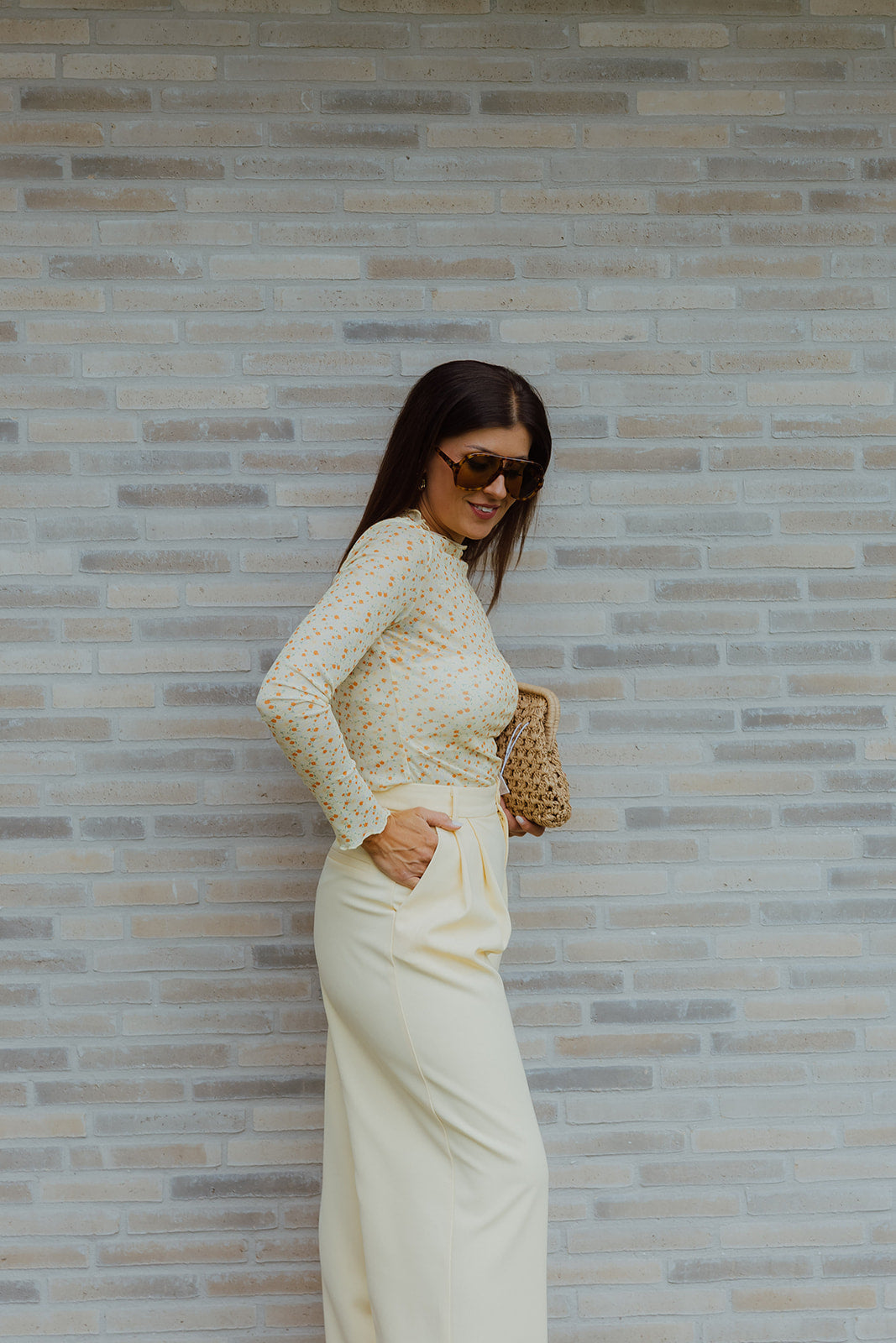 Amora pantalon botergeel