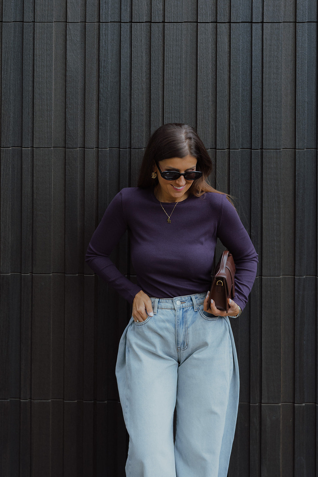 Aloys basic longsleeve prune