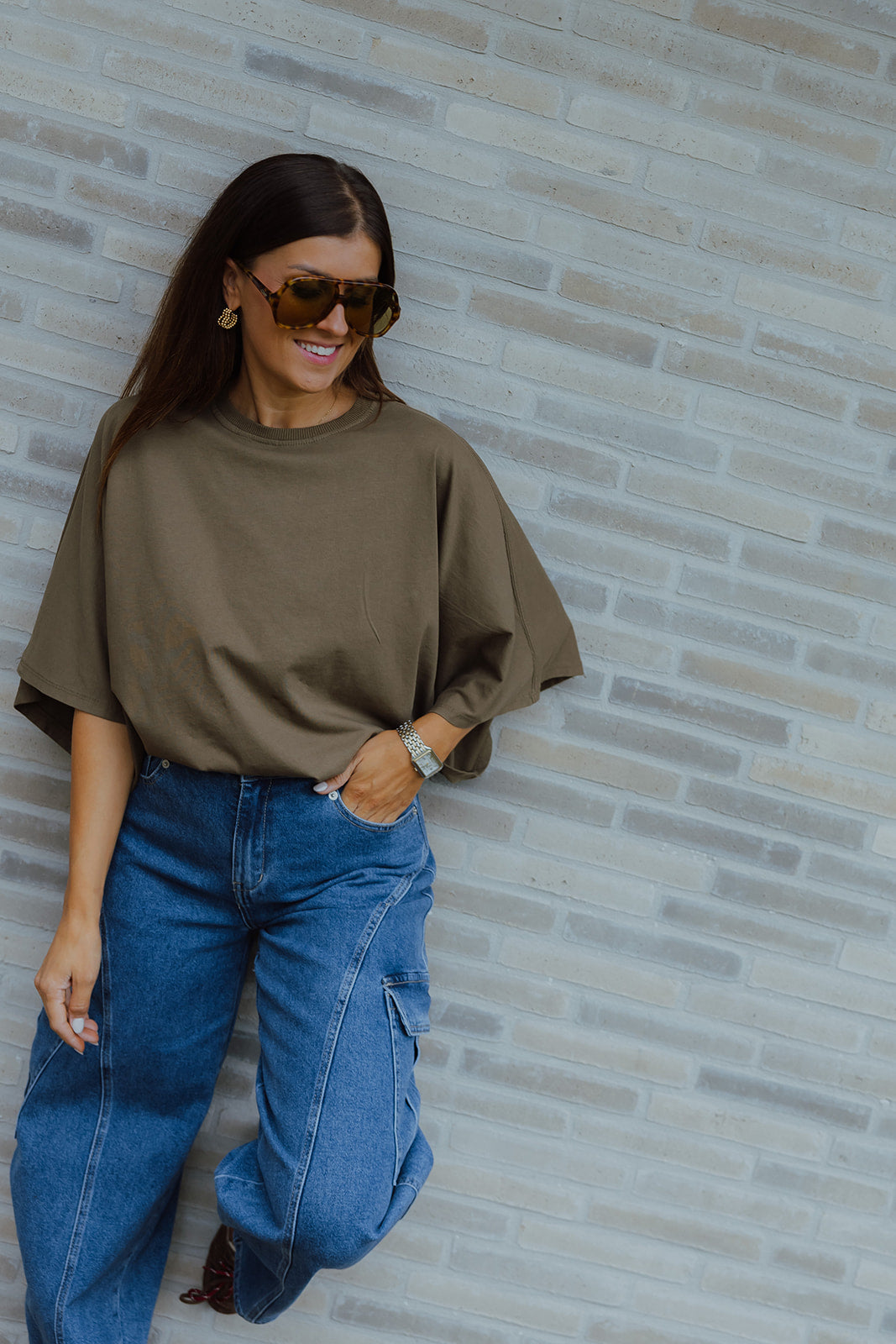 Noémie t-shirt khaki