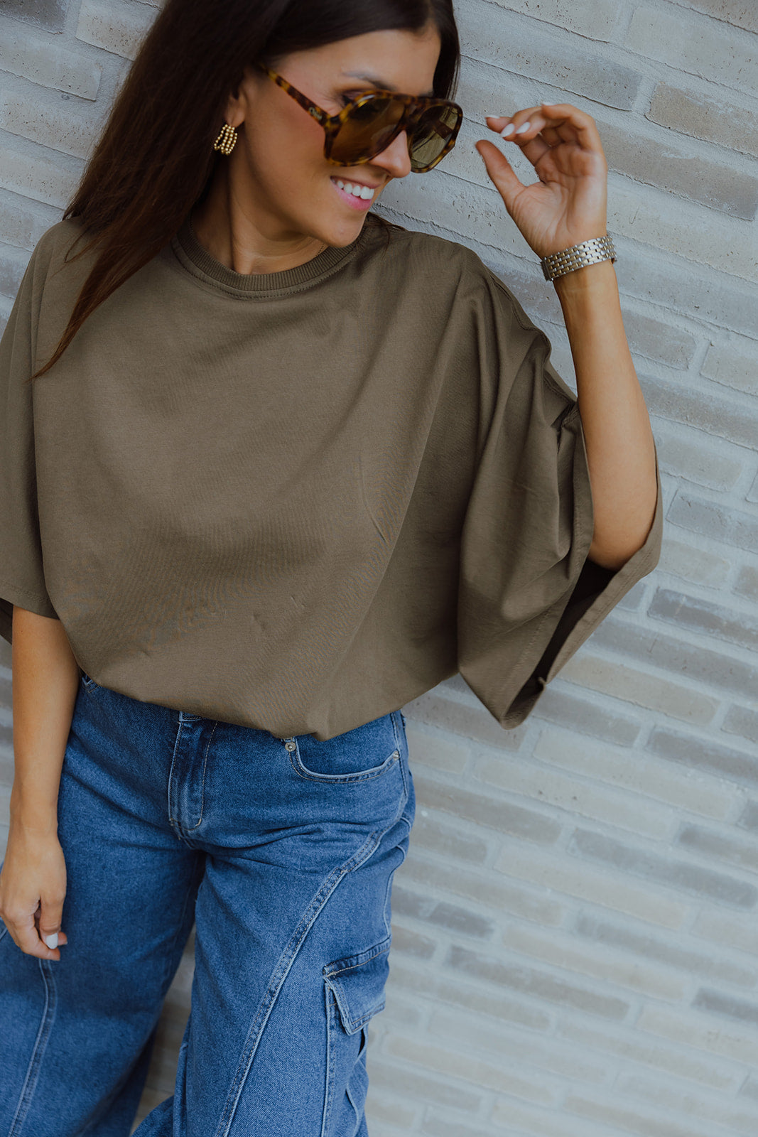 Noémie t-shirt khaki