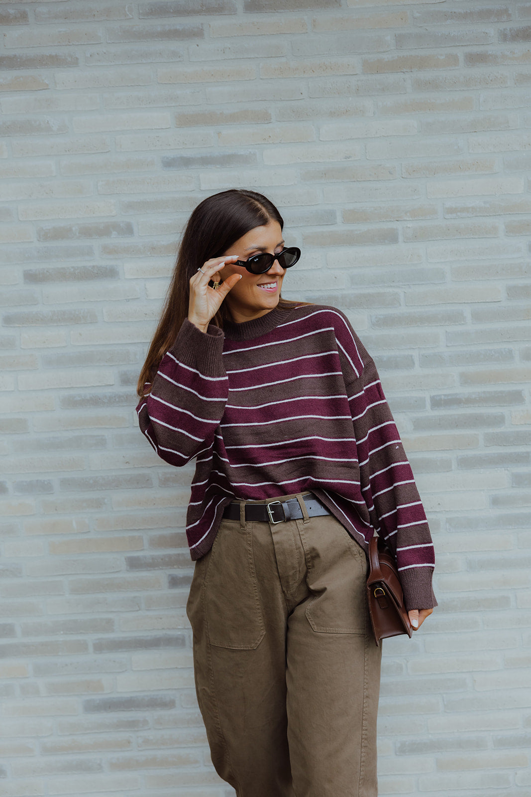 Aurele knit burgundy/choco