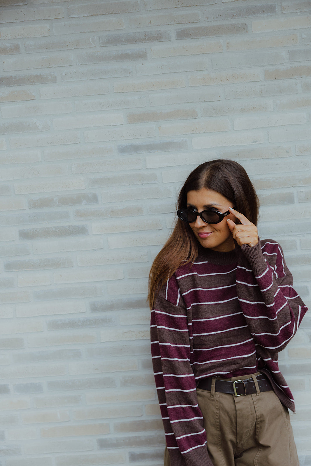 Aurele knit burgundy/choco