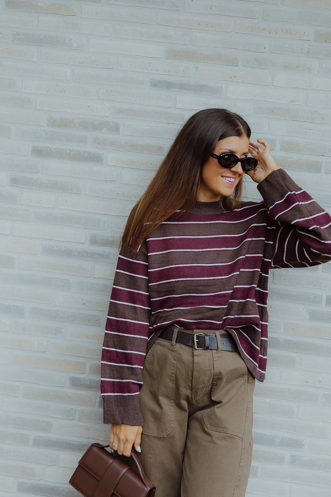 Aurele knit burgundy/choco
