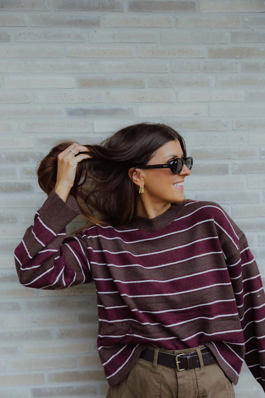 Aurele knit burgundy/choco