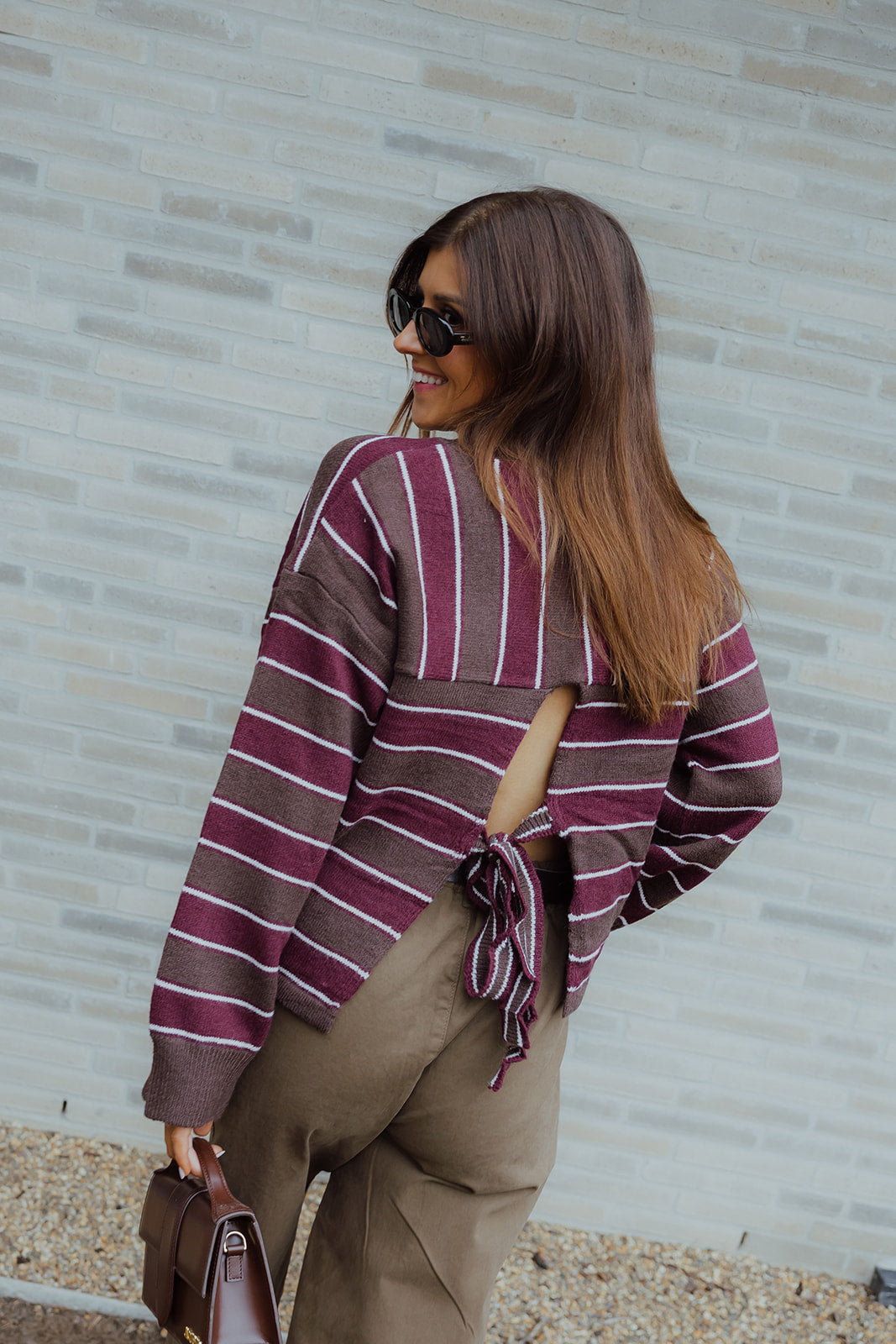 Aurele knit burgundy/choco