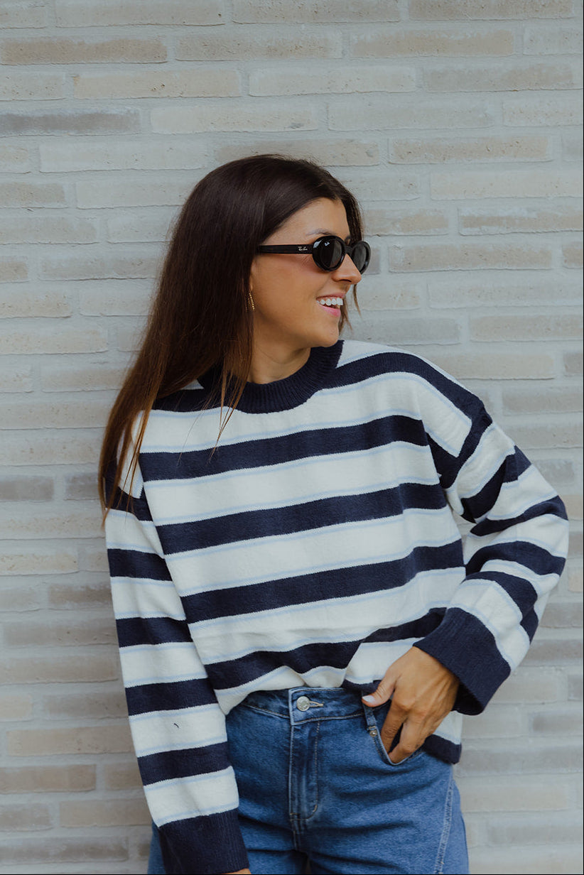 Aurele knit navy/beige