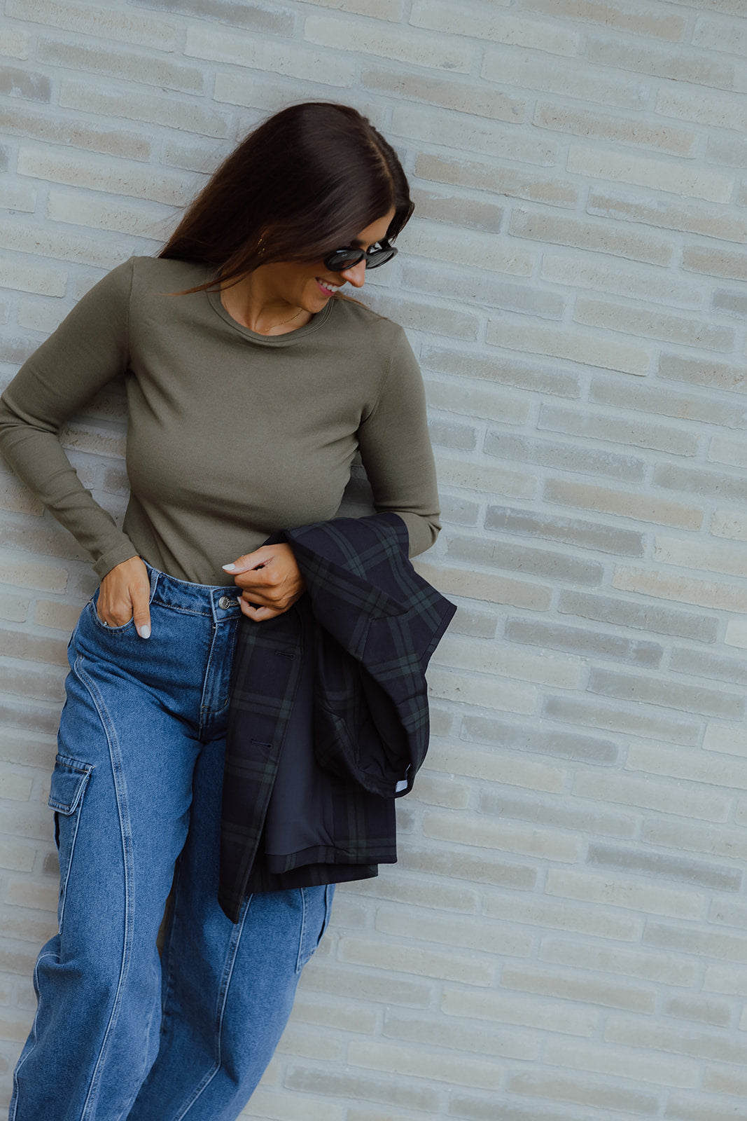 Aloys basic longsleeve khaki