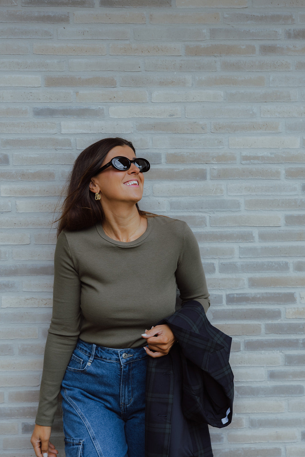 Aloys basic longsleeve khaki