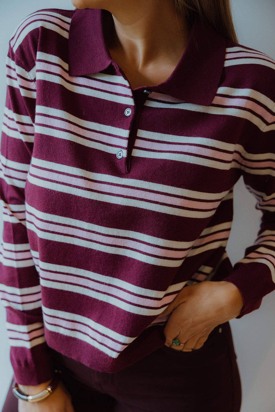 Lina polo burgundy