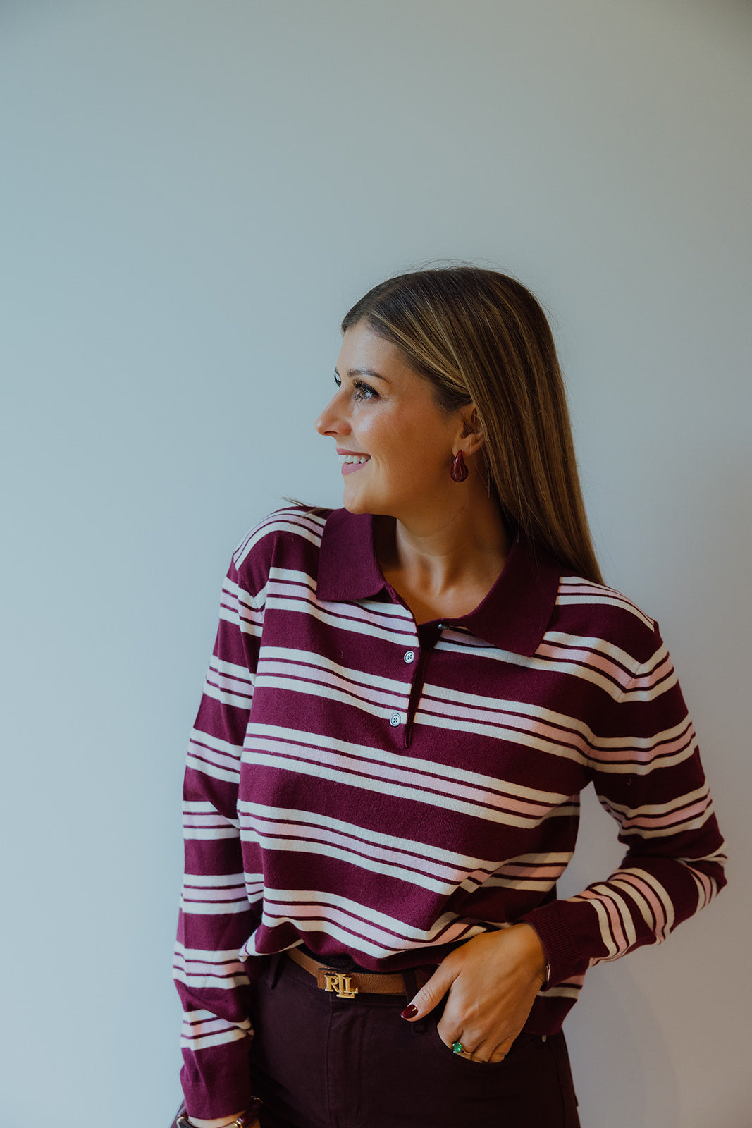 Lina polo burgundy