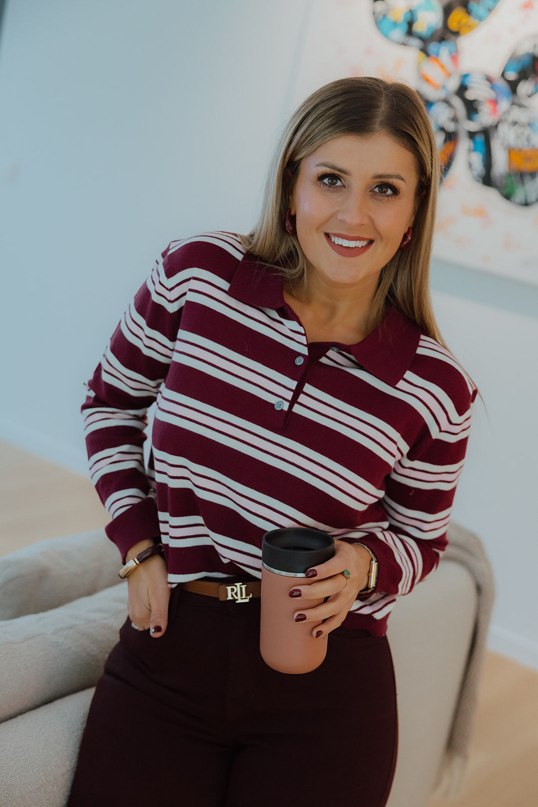 Lina polo burgundy