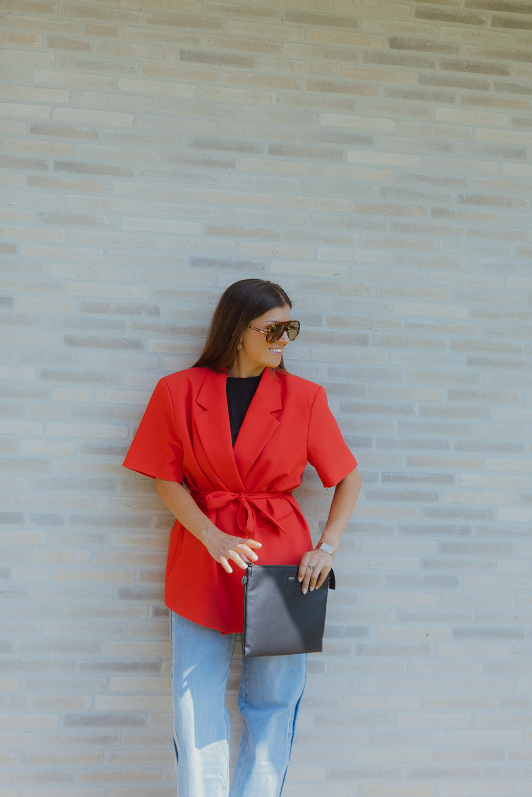 Monique blazer rood