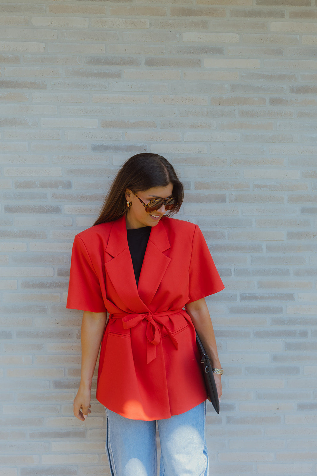 Monique blazer rood