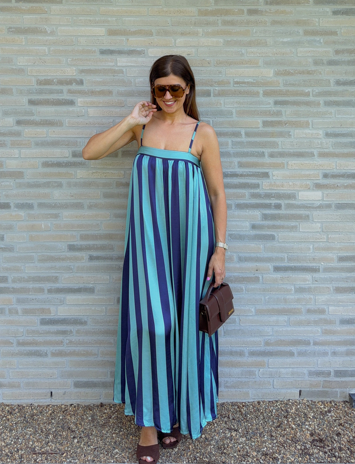 Beau maxi dress blauw